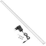 Telefunken Led Unterbauleuchte 87,3 Cm, Küche, Led Leiste Küchenschrank, Werkstattlampe, Ir-Bewegungssensor, Neutralweißes Licht, 10 W,1100 Lm, Silberfarbig