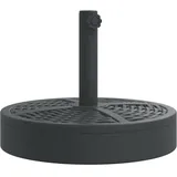 vidaXL Schirmständer Kunststoff 25 kg Rund Schwarz