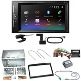 Pioneer DMH-A240DAB DAB+ Bluetooth Einbauset für Citroen C2 C3 Berlingo Jumpy