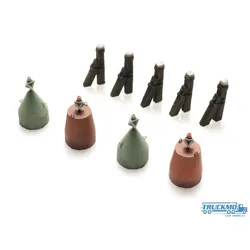 Artitec Bausatz Dalben und Schifffahrtszeichen Wasserlinie 10.404