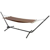 AMANKA Hängematte mit Gestell 335 x 100 Braun