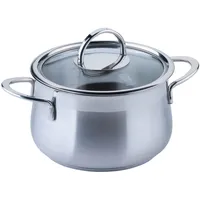 Fackelmann Chefkoch Silber, Metall, 1,5 L, backofengeeignet, Kochen, Töpfe,