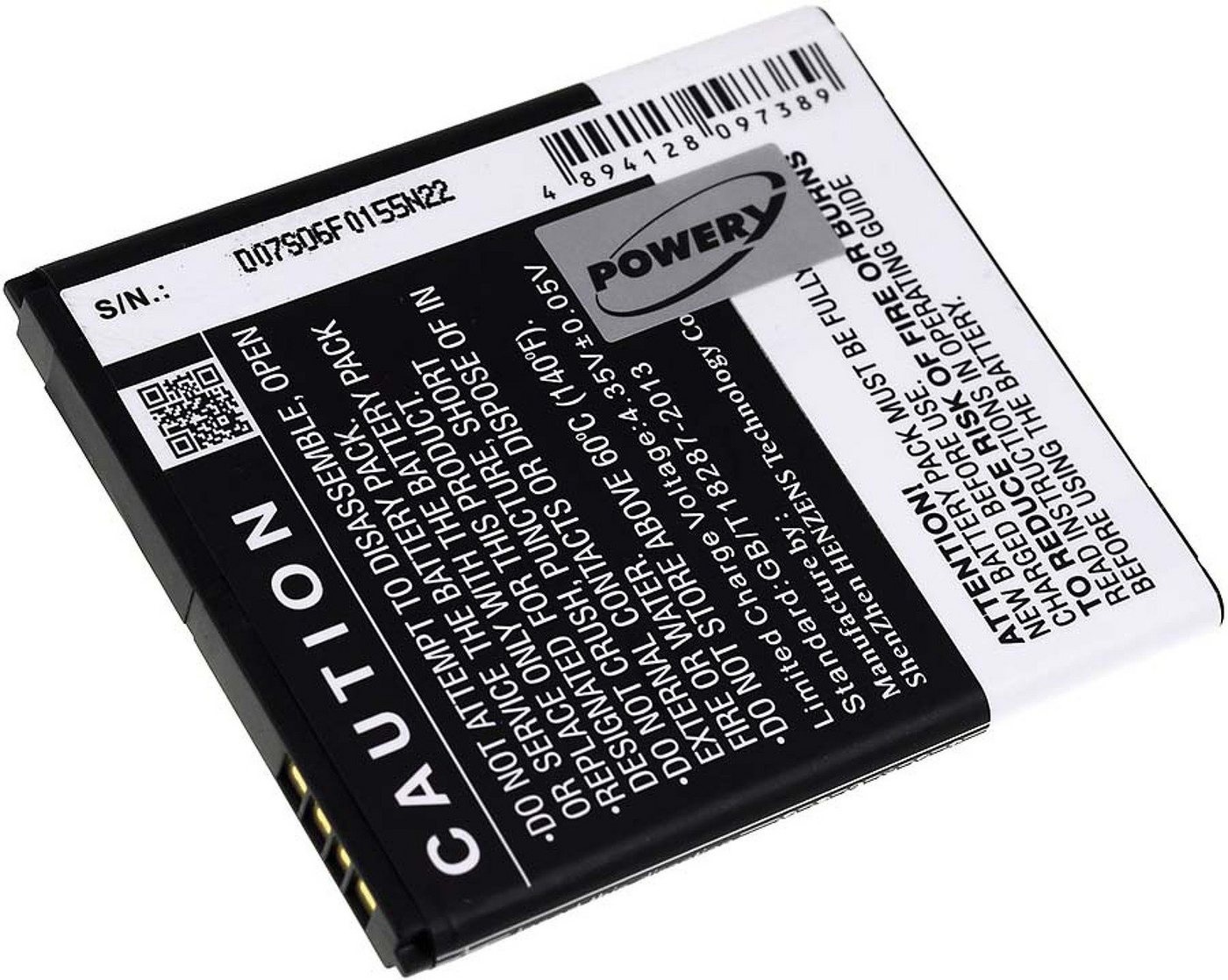 Powery Akku für Alcatel Typ TLi020A1 Smartphone-Akku 2100 mAh (3.8 V) schwarz