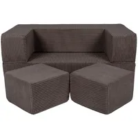MeowBaby Kindersofa,, Braun, Textil, 96x40x50 cm, Kinder- & Jugendzimmer, Kindermöbel, Kindersitzmöbel & -tische, Kindersessel & -sofas