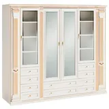 Weißer Schlafzimmer Spiegelschrank Massivholz Möbel Designer Schränke