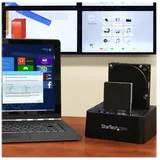 Startech StarTech.com USB 3.1 (10 Gbit/s) Duplizierer Dockingstation für 2,5 & 3,5 SATA SSD/HDD Laufwerke - Clone / Kopierstation bis zu 28GB/min, HDD-Duplikator, 2 Kopien, USB 3.1, Schwarz, Kunststoff, USB Typ-B