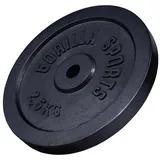 GORILLA SPORTS Hantelscheiben Set/Einzeln, 0,5kg-30kg Gewichte, 30/31mm, Gewichtsscheiben, Gusseisen schwarz