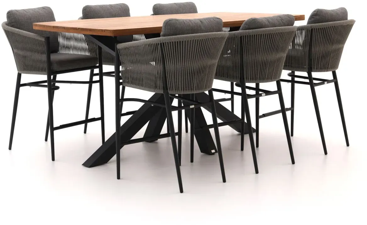 + 10 % Kassenrabatt | Bellagio Mineo/Induno Dänisch oval 220cm Gartenbar 7-Teilig