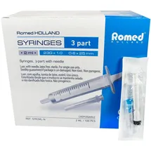 Romed Einmalspritzen mit Einmalkanülen 2 ml 100 St.