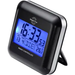 Funkuhr, schwarz, Armbanduhren, Damen