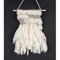 Wanddekoobjekt THEKO "Wallart MiniWall" Gr. 1, beige, B:23cm H:40cm, Wolle, Baumwolle, Wanddekoobjekte, Wandteppich, Wanddeko, reine Wolle, handgefertigt