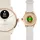 Withings ScanWatch Light 37 mm sand, Sport Fluorelastomer-Armband weiß/rosegold