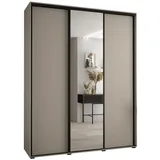 abiks möbel Schwebetürenschrank Dakota 190 x 235,2 x 60 cm Schwarz