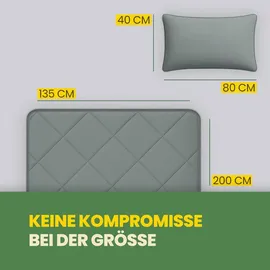 bc-agentur Reise Bettenset 2tlg - Salbei - (135x200cm / 40x80cm)