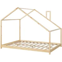 [en.casa] Hausbett Siuntio 140 x 200 cm Kiefer massiv natur beige