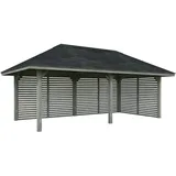 Palmako Pavillon Bianca 16,6 m2 Set 109 grau tauchgrundiert
