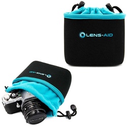 Lens-Aid Kameratasche Neopren Kamerabeutel mit Fütterung zum Schutz der Kamera-Ausrüstung, Kamerazubehör für Rucksack und Handtasche als Einschlagtuch-Ersatz. S