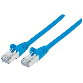 Intellinet Network Solutions Intellinet 741149 RJ45 Patchkabel CAT 6a S/FTP 15.00m Blau Folienschirm, Geflechtschirm, Geschirmt, Halogenfrei 1St.