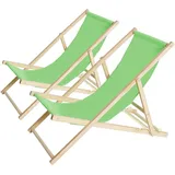 Habitat et Jardin Chilienne Liegestühle 107 x 56,5 x 81 cm Grün 2 St.