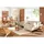 miliboo - Skandinavisches Ecksofa 5-Sitzer aus beigem Stoff und hellem Holz CREEP