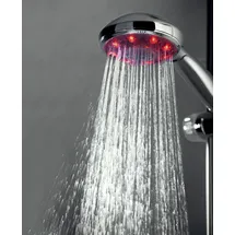 Schütte Handbrause LED Wellness Duschkopf, 3 Strahlarten, Duschbrause mit 7 Farbvarianten