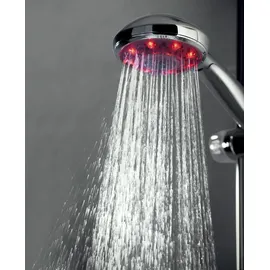 Schütte Handbrause LED Wellness Duschkopf, 3 Strahlarten, Duschbrause mit 7 Farbvarianten
