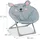 Relaxdays Kinderklappstuhl Moonchair grau