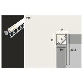 Paulmann LumiTiles LED Strip Profil Frame 1m Aluminium