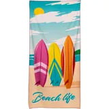 Puckator Strandtuch aus Mikrofaser, 180 x 85 cm, Surfbretter – Beach Life