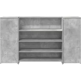 vidaXL Empfangstheke Betongrau 180x50x103,5 cm Holzwerkstoff