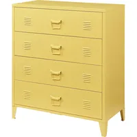 [en.casa] - Metallschrank Hämeenlinna mit 4 Schubladen 80x40x92 cm