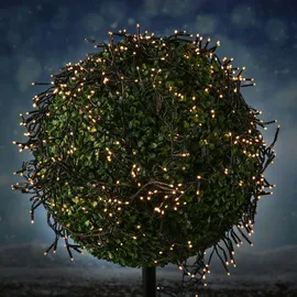 MARELIDA LED Solar Büschellichterkette - Cluster - 768 bernstein LED - 7m - 8 Modi - per ...