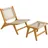 Outsunny Gartensessel 60 x 83 x 108 cm beige 2 St.