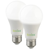 Luminea 2er-Set LED-Lampen, Bewegungs- & Lichtsensor, E27, 12W, 1.150lm, 6500K