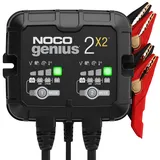 Noco GENIUS2X2: 4A (2A/Bank) Ladegerät, 6V/12V Batterieladegerät, Erhaltungsladegerät und Desulfator mit Temperaturkompensation