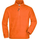 James & Nicholson Half-Zip Fleece Sweatshirt in schwerer Fleece-Qualität Orange