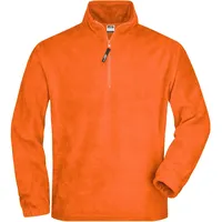 James & Nicholson Half-Zip Fleece Sweatshirt in schwerer Fleece-Qualität Orange