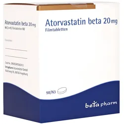 Atorvastatin beta 20 mg Filmtabletten 98 St