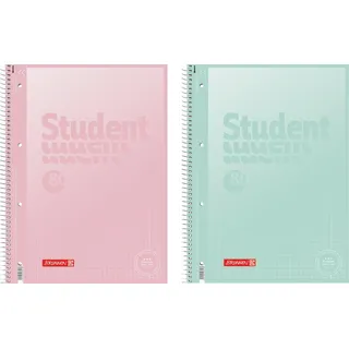 Brunnen Collegeblöcke Student Pastell Lineatur 28 kariert DIN A4 Innen- und Außenrand