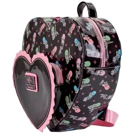 Loungefly Lucys Tattoo Doppeltes Herz Rucksack Schwarz