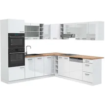 Vicco Winkelküche R-Line L-Form 237 x 247 cm Weiß Hochglanz