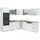Vicco Winkelküche R-Line L-Form 237 x 247 cm Weiß Hochglanz