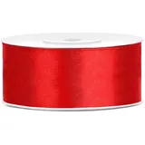 Partydeco partydeco.pl Satinband rot, 25 mm, 25 m