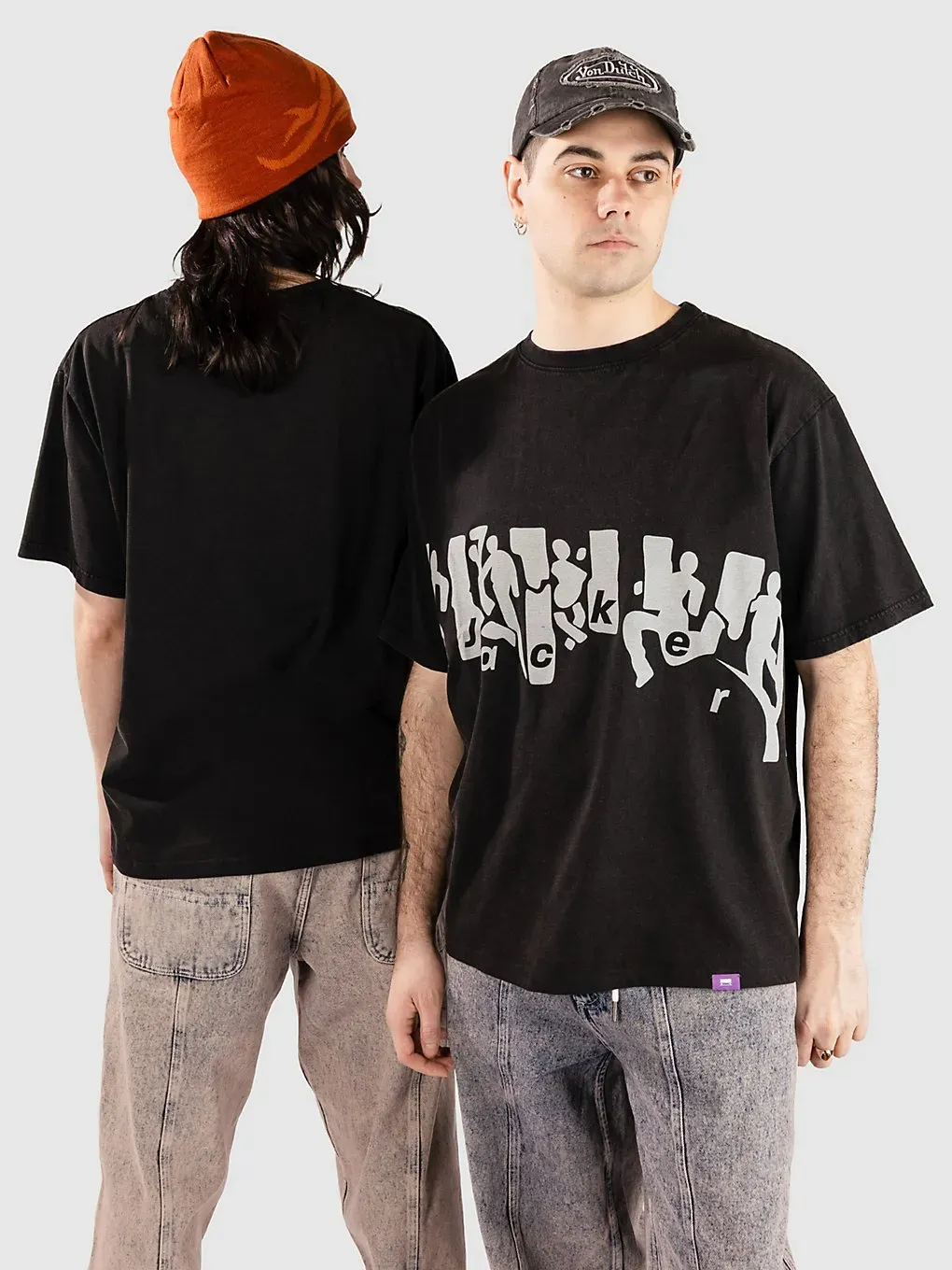 Jacker Mirror Maze Garment Dyed T-Shirt black Gr. S