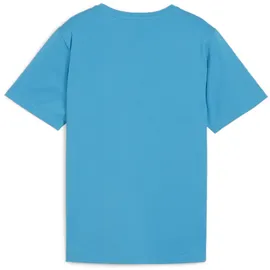 Puma Teamrise Logo Jersey Cotton Jr T-Shirts, Speed Blue-puma Weiß, 164