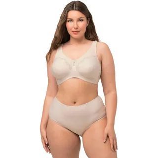 Ulla Popken Damen große Größen Übergrößen Plus Size Entlastungs-BH, Strassanhänger, ohne Bügel perlweiß 105E 658495650-105E