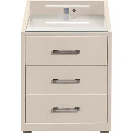 ed exciting design Nachtschrank Moon 47 x 46 x 61 cm Beige