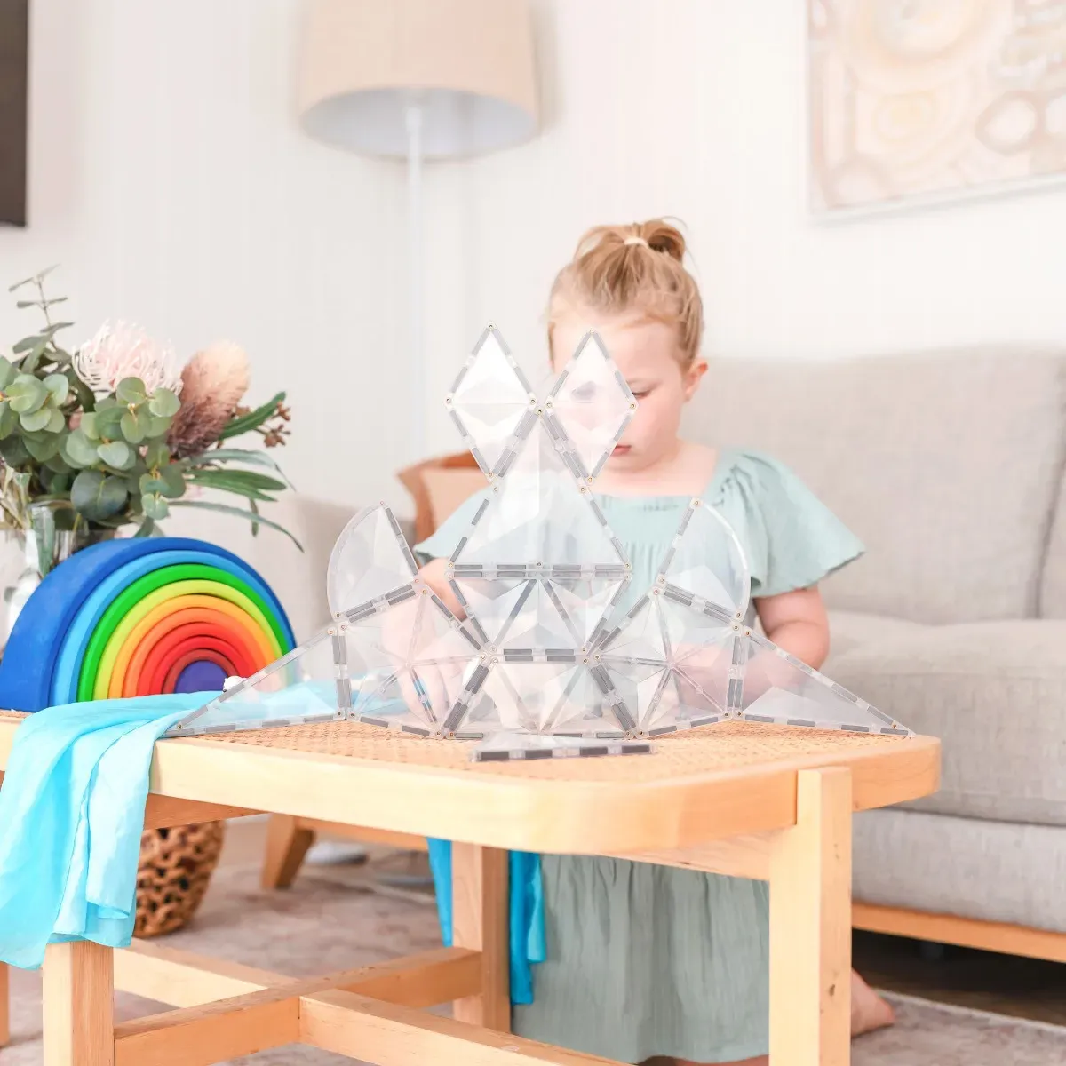 CONNETIX Clear Shape Expansion Magnetische Bausteine Erweiterungsset 24 Teile transparent, Kunststoff, starke Magnete, ab 3 Jahre