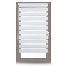 Relaxdays 2er Doppelrollo Klemmfix Weiß 70x150cm Weiß,Transparent