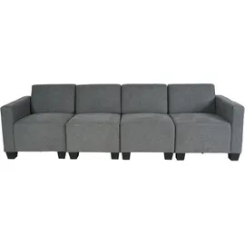 Mendler Modular 4-Sitzer Sofa Couch Lyon, Stoff/Textil ~ grau